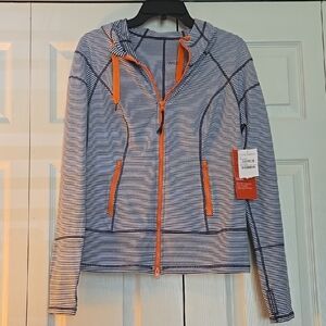 Striped Blue and Orange Women's Jacket